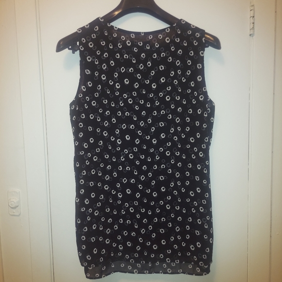 NWT Cristina B Layered Sleeveless Black and White Tunic Tank Top sz M - Picture 3 of 8